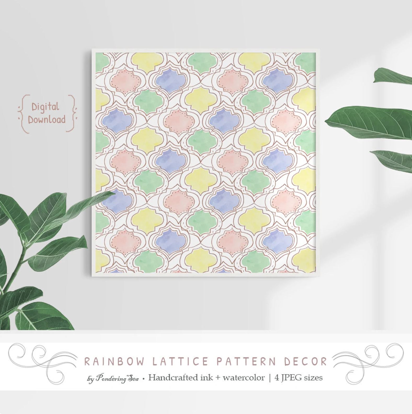 Rainbow Lattice Pattern Decor