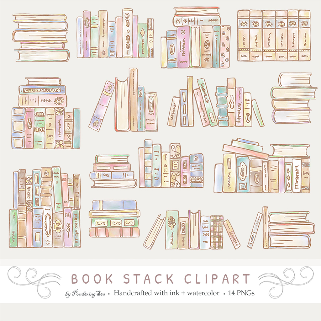 Book Stacks Clipart