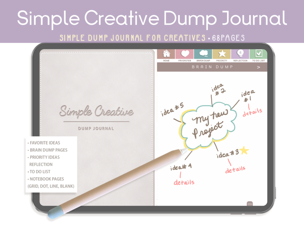 Simple creative dump journal.